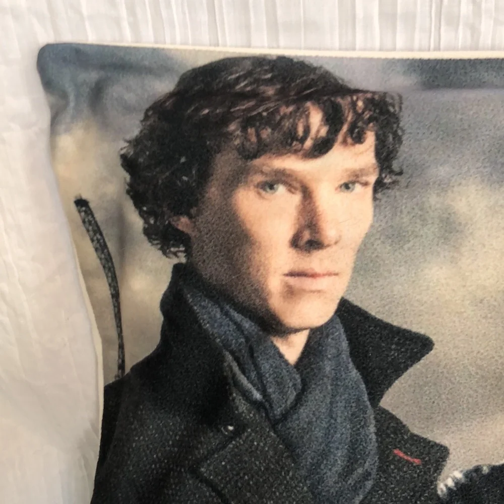 SHERLOCK HOLMES Benedict Cumberbatch Martin Freeman fan felt square pillow 15x15